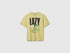 Benetton Yellow Boys Garfield T-Shirt SKU: 3I1XC10TK_228 Image 01