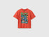 Benetton Orange Boys Short-Sleeved T-Shirt with Print SKU: 3I1XC10TV_34Y Image 01