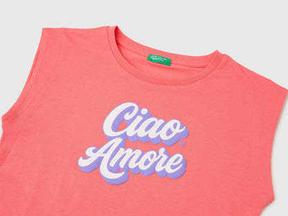 Benetton Pink Girls T-Shirt with a Puffy Effect SKU: 3I1XC10TX_35Q Image 03