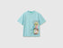Benetton Blue Boys Oversized T-Shirt with Photographic Print SKU: 3I1XC10TY_3L7 Image 01