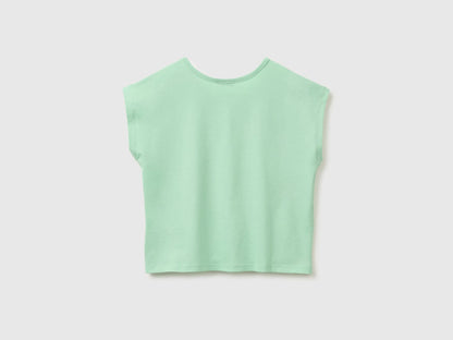 Benetton Blue Girls Sequin T-Shirt SKU: 3I1XC10U0_20G Image 02