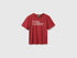 Benetton Red Girls Glitter Print T-Shirt SKU: 3I1XC10U9_251 Image 01