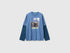Benetton Blue Boys Over-Fit T-Shirt in Organic Cotton SKU: 3I1XC10UI_0G6 Image 01