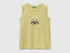 Benetton Yellow Boys Organic Cotton Tank Top with Logo Print SKU: 3I1XCH023_228 Image 01