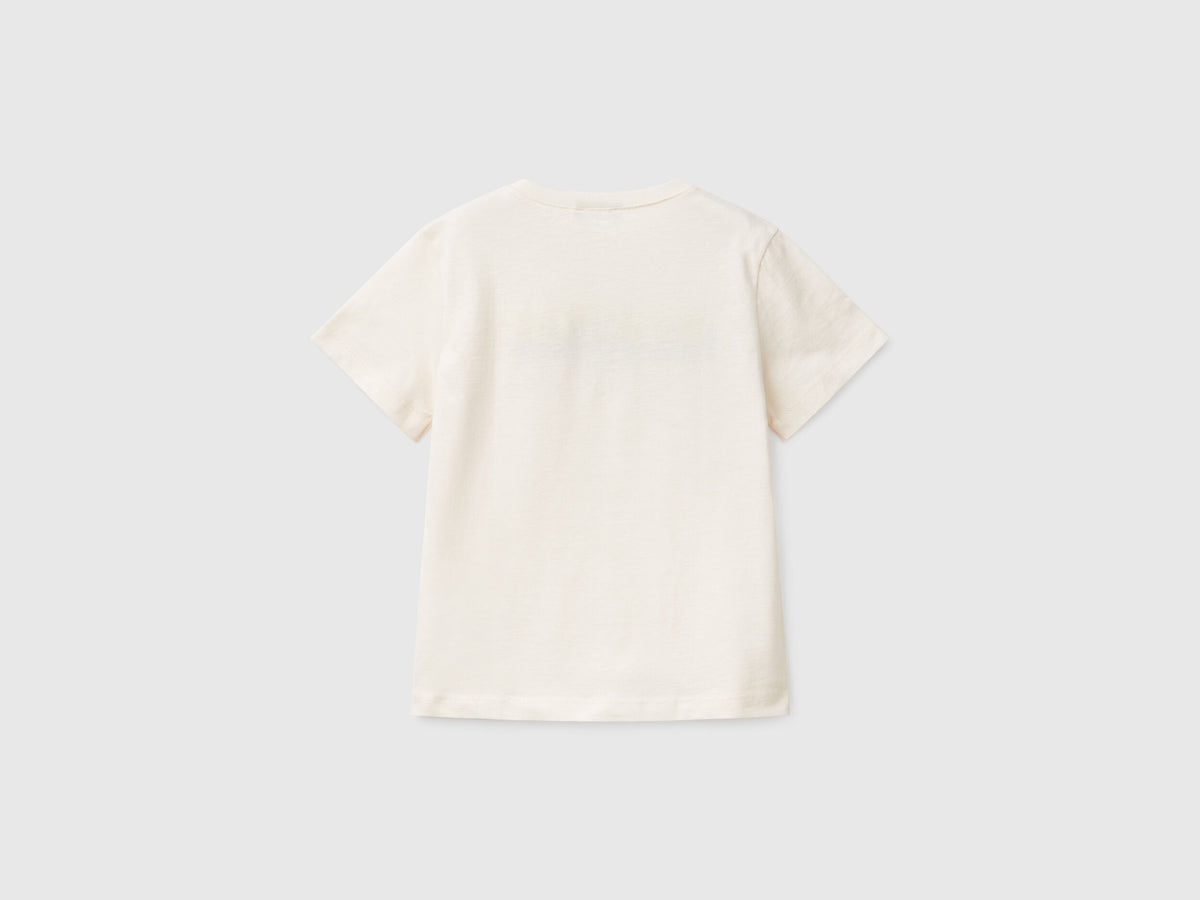 Benetton_T-Shirt with Logo Print_3I1XG10HT_0R2_02