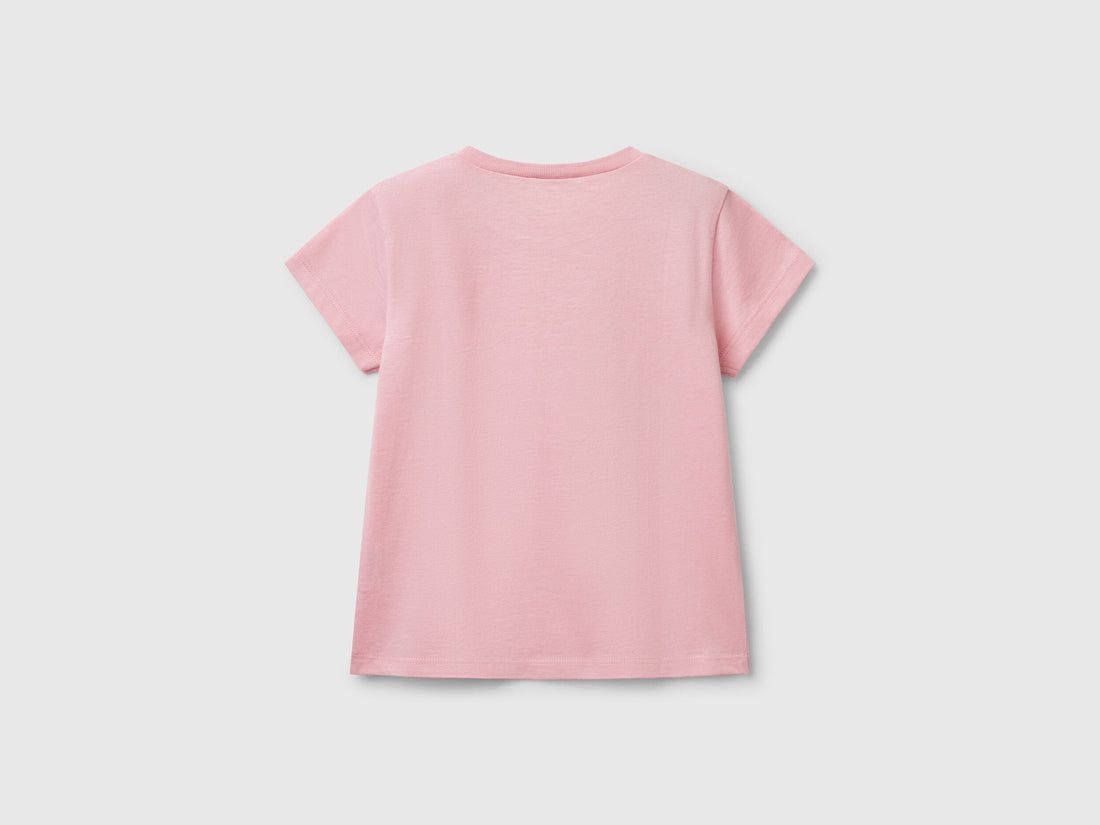 Benetton_T-Shirt with Petal Effect Applique_3I1XG10J1_09J_02