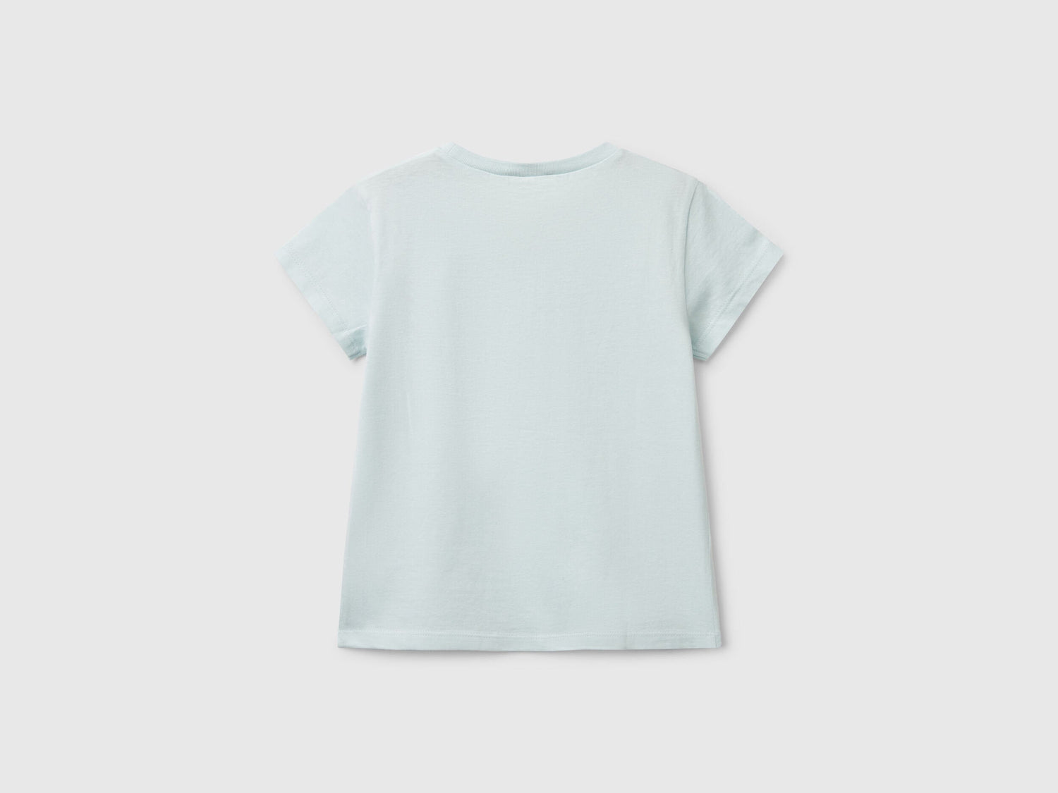 Benetton_T-Shirt with Petal Effect Applique_3I1XG10J1_0U4_02