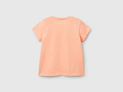 Benetton_T-Shirt with Petal Effect Applique_3I1XG10J1_194_02