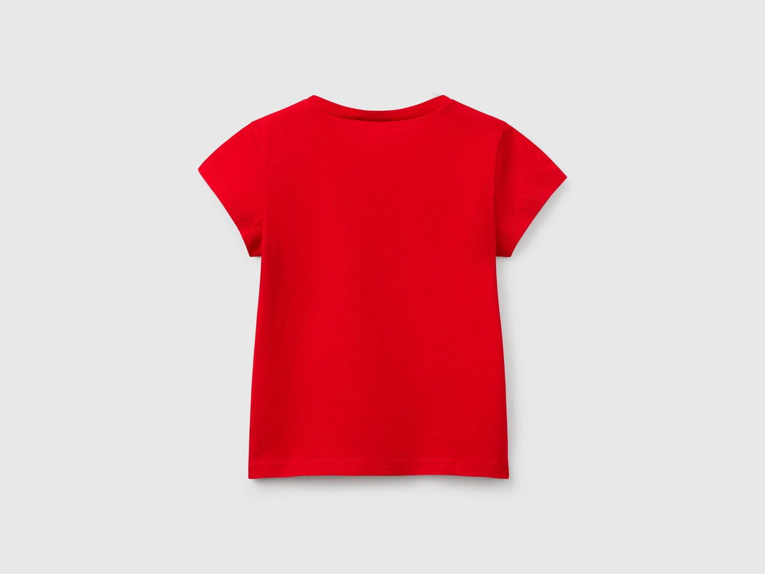 Benetton_T-Shirt in Organic Cotton with Glitter_3I1XG10J2_015_02