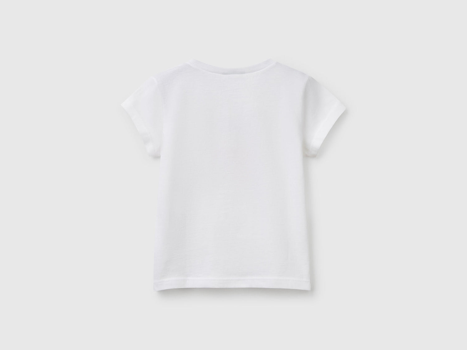 Benetton_T-Shirt in Organic Cotton with Glitter_3I1XG10J2_101_02