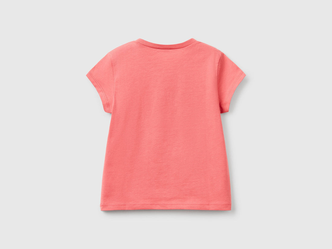 Benetton_T-Shirt in Organic Cotton with Glitter_3I1XG10J2_11F_02