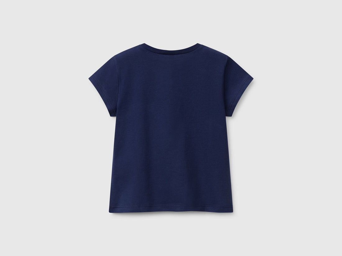 Benetton_T-Shirt in Organic Cotton with Glitter_3I1XG10J2_252_02