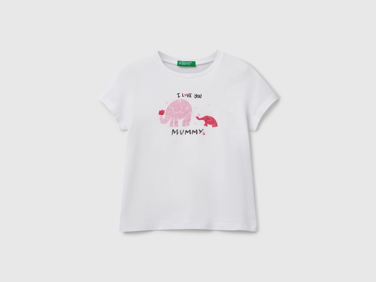 Benetton_Regular Fit T-Shirt with Glitter_3I1XG10JJ_901_01
