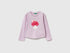 Benetton_Lavender_T-Shirt with Petal Effect Applique_3I1XG10K8_0W1_01
