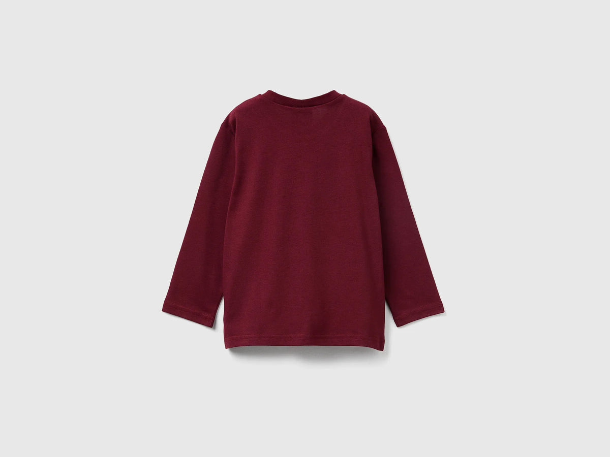 Benetton_Burgundy_T-Shirt with Bluey ©Ludo Studio Print_3I1XG10KH_129_02