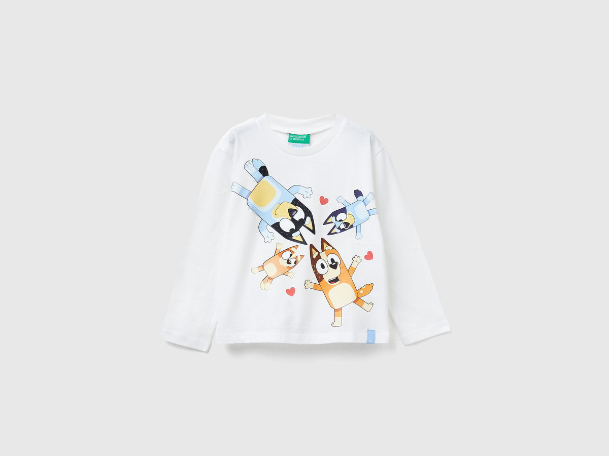 Benetton_Creamy White_T-Shirt with Bluey ©Ludo Studio Print_3I1XG10KI_074_01
