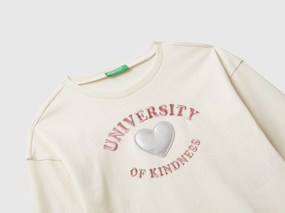 Benetton_Creamy White_T-Shirt with Applique_3I1XG10KL_0R2_03