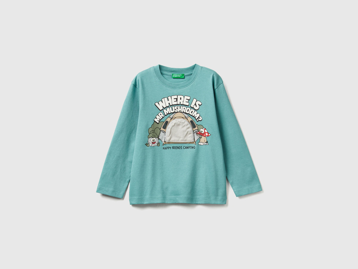 Benetton_Sky Blue_T-Shirt with Shark Print and Applique_3I1XG10KQ_33K_01