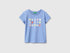 Benetton Lavender Girls T-Shirt with Glitter Print SKU: 3I1XG10LU_13E Image 01