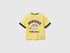 Benetton Yellow Boys Organic Cotton T-Shirt with Print SKU: 3I1XG10LZ_1C7 Image 01