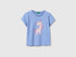 Benetton Lavender Girls T-Shirt with Print and Glitter SKU: 3I1XG10M8_13E Image 01