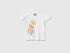Benetton White Girls Care Bears T-Shirt with Glitter SKU: 3I1XG10MC_101 Image 01