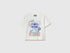 Benetton Creamy White Girls T-Shirt with ©Disney Lilo & Stitch Print SKU: 3I1XG10MO_074 Image 01