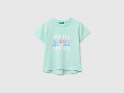Benetton Multi-Color Girls T-Shirt with Print and Embroidery SKU: 3I1XG10N1_0E6 Image 01