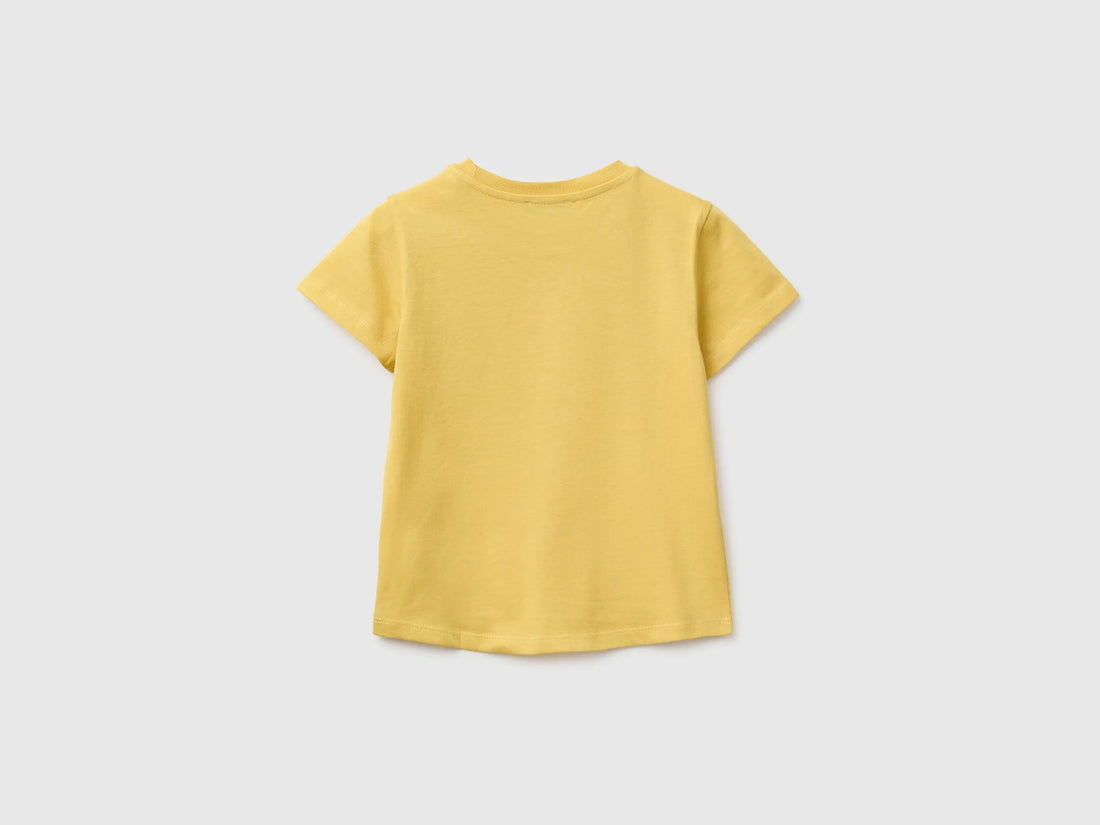 Benetton Multi-Color Girls T-Shirt with Print and Embroidery SKU: 3I1XG10N1_22R Image 02