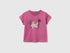 Benetton Pink Girls Regular Fit T-Shirt with Print SKU: 3I1XG10N5_01T Image 01