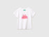 Benetton White Girls Regular Fit T-Shirt with Print SKU: 3I1XG10N5_101 Image 01