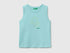Benetton Blue Boys Organic Cotton Tank Top with Logo Print SKU: 3I1XGH015_3L7 Image 01