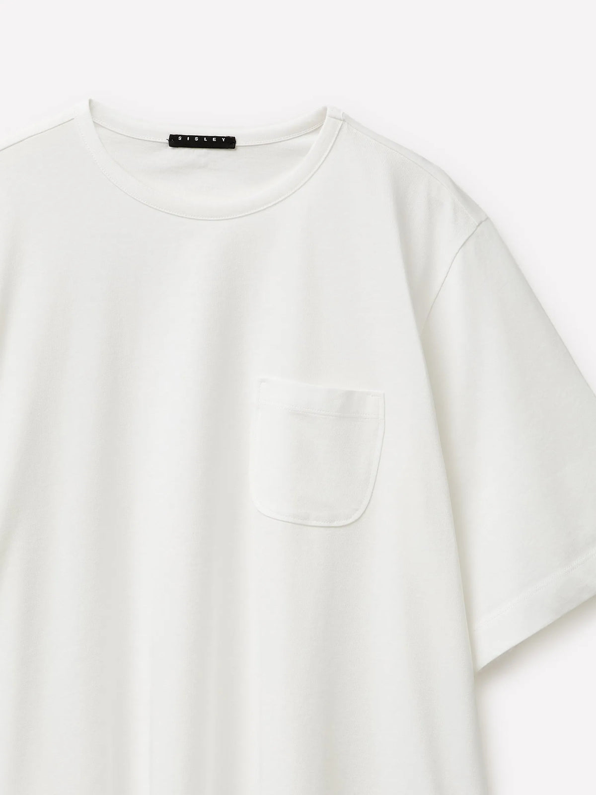 Sisley White Women Flared T-Shirt in Pure Cotton SKU: 3I1XL108S_074 Image 03