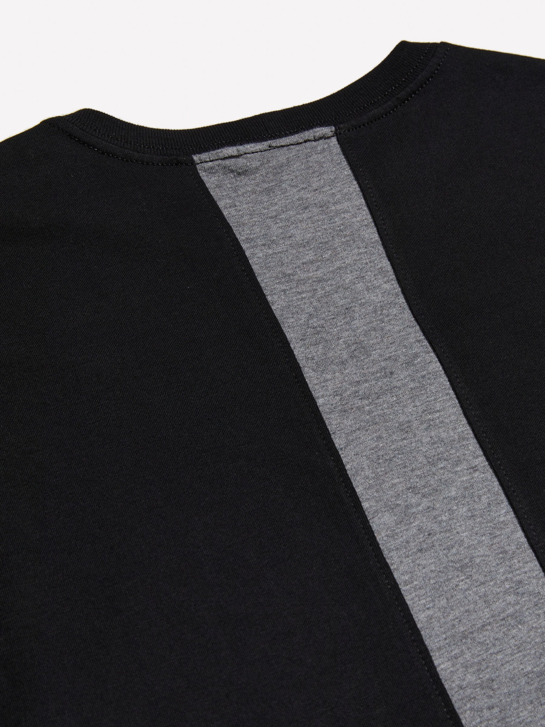 Black 100% Organic Cotton T-Shirt With Stripe_3I1XX104I_100_03