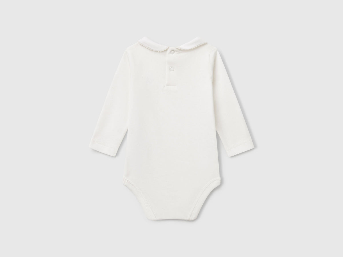 Beneton_Bodysuit with Collar in Cotton_3I9WAB00R_074_02