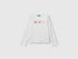 Benetton_Creamy White_T-Shirt with Glittery Logo in Cotton_3I9WG10JS_074_01