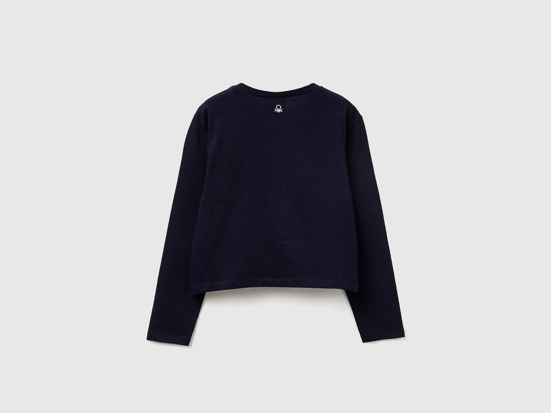 Benetton_Dark Blue_Boxy Fit ©Harvard University T-Shirt_3IVWC10PX_016_02