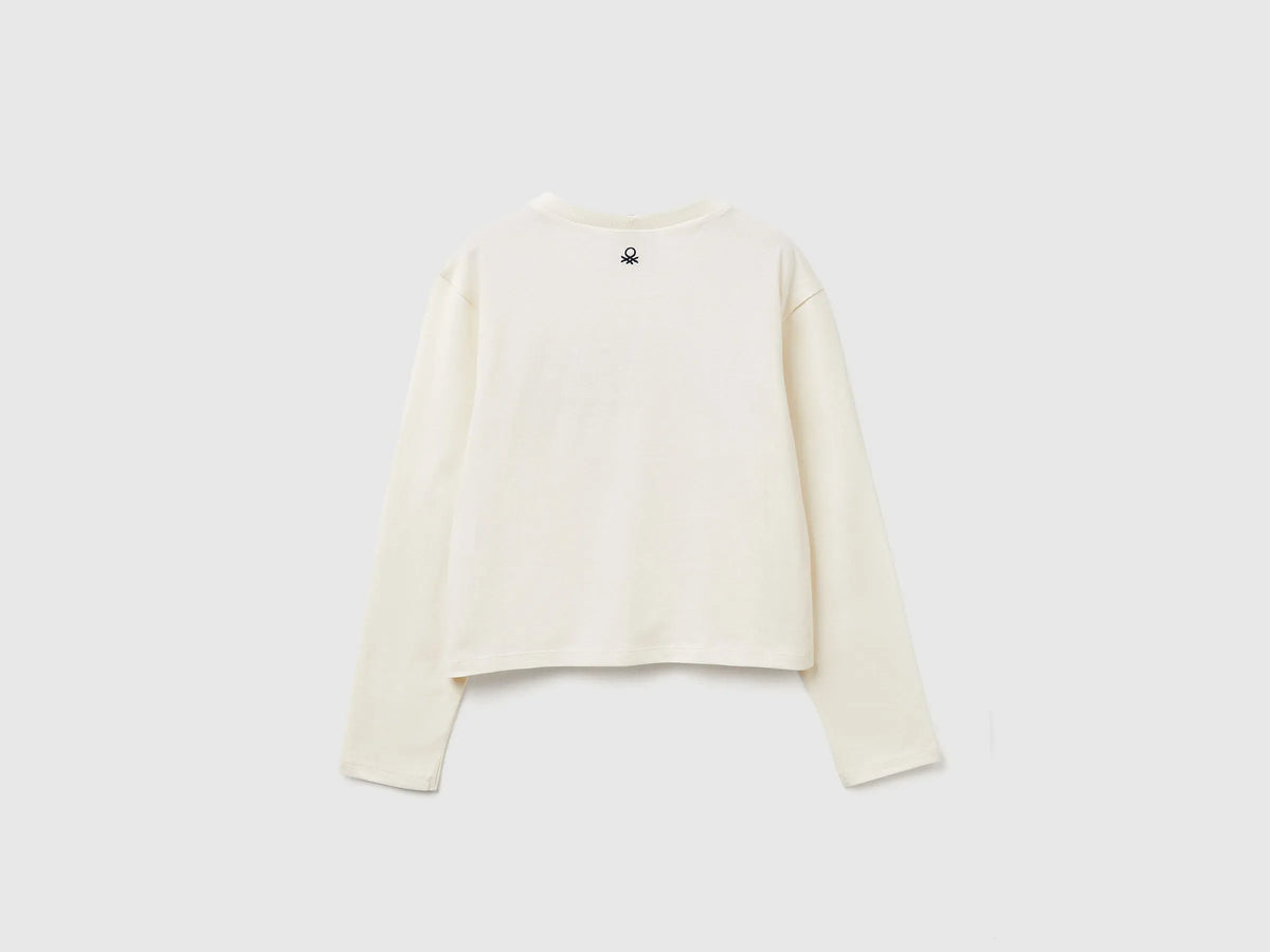Benetton_Creamy White_Boxy Fit ©Harvard University T-Shirt_3IVWC10PX_0R2_02