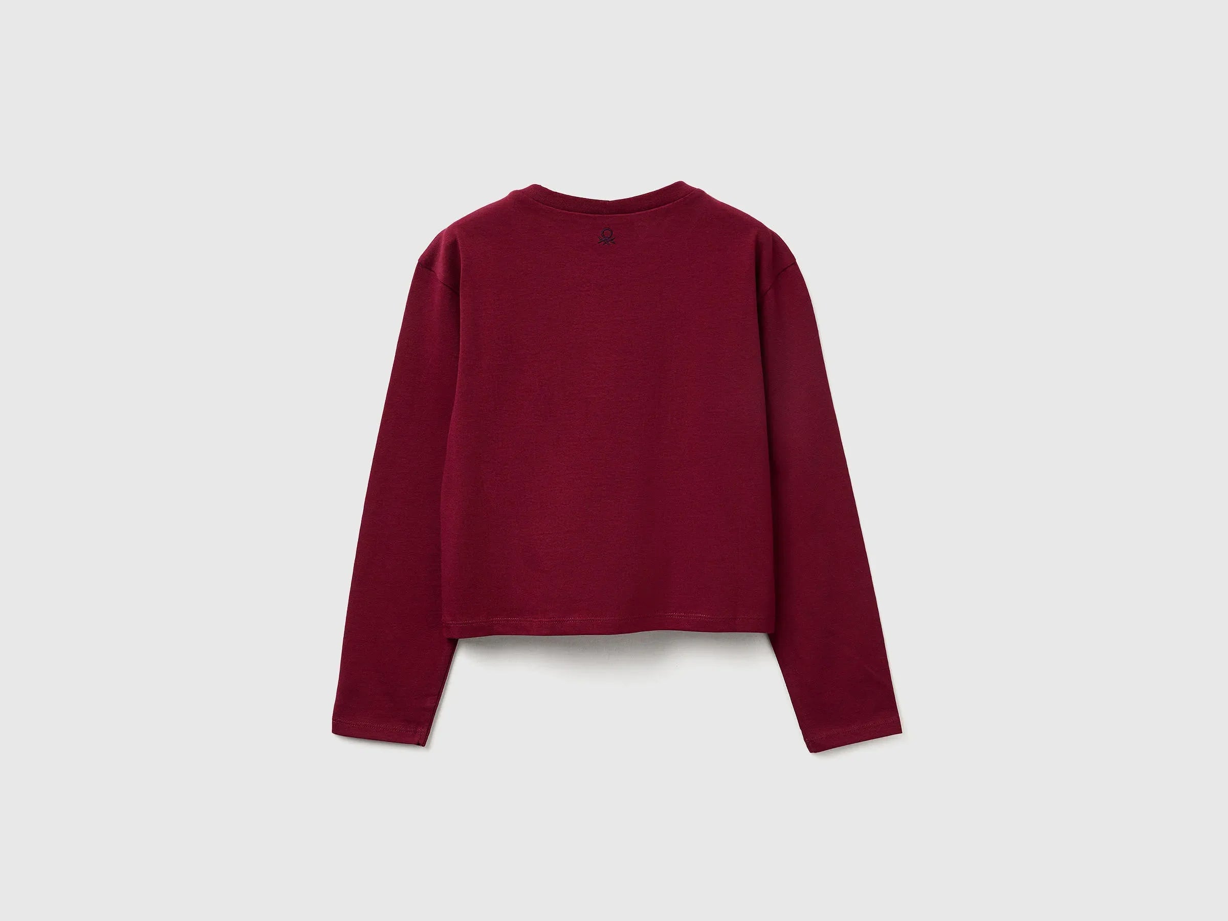 Benetton_Burgundy_Boxy Fit ©Harvard University T-Shirt_3IVWC10PX_236_02