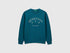 Benetton_Teal_Cotton Sweatshirt with Logo_3J68C10PZ_3C5_01
