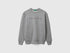 Benetton_Light Gray_Cotton Sweatshirt with Logo_3J68C10PZ_501_01