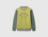 Benetton_Olive Green_Cotton Sweatshirt with Logo_3J68C10PZ_903_01