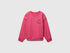 Benetton_Fuchsia_Sweatshirt with Glittery Logo Print_3J68C10Q0_1A2_01