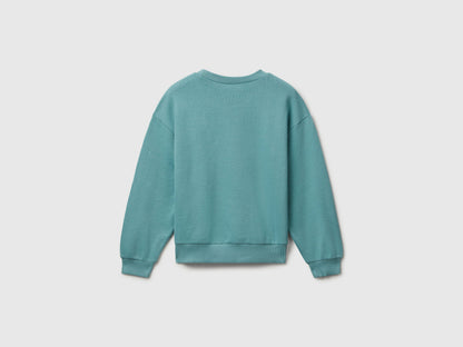 Benetton_Sky Blue_Sweatshirt with Glittery Logo Print_3J68C10Q0_33K_02
