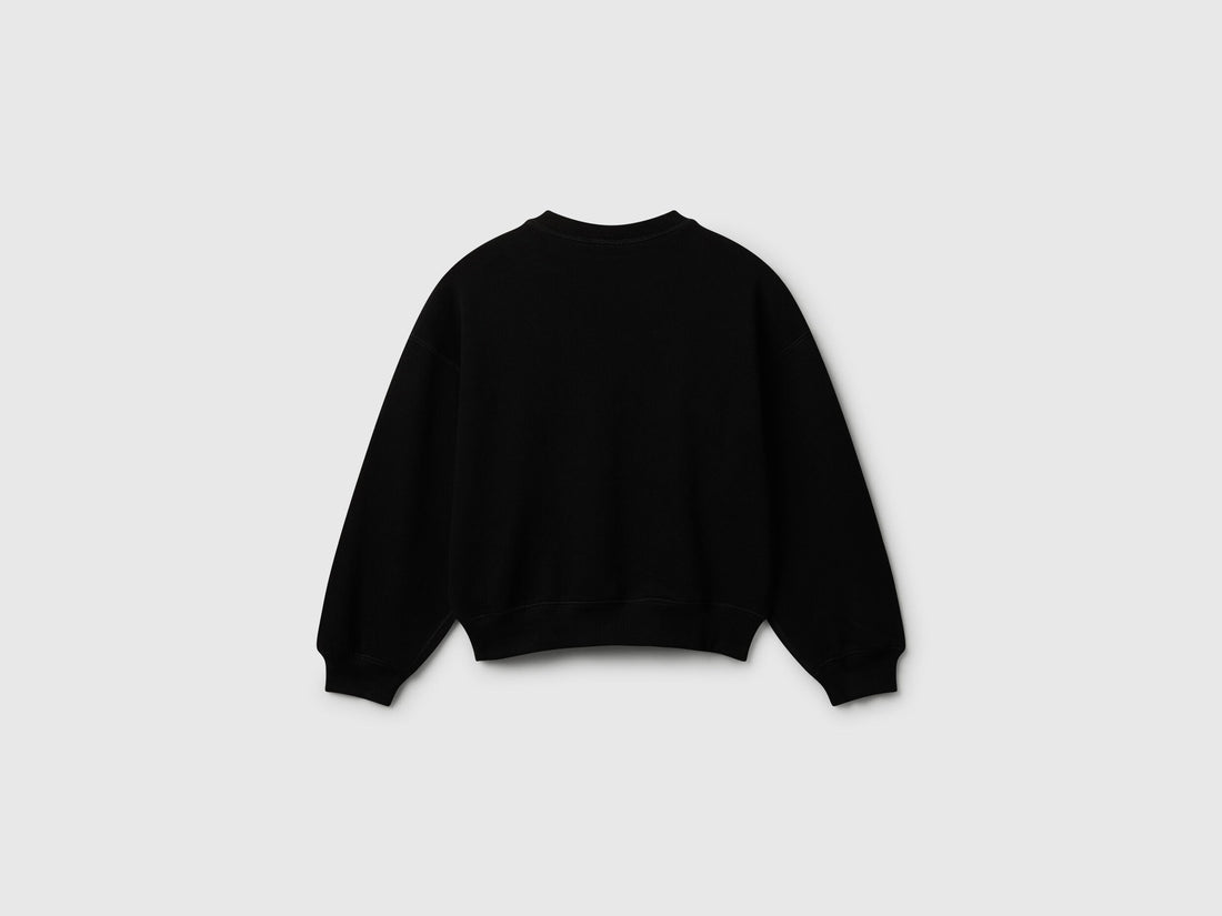 Benetton_Black_Sweatshirt with Sequins_3J68C10QI_100_02