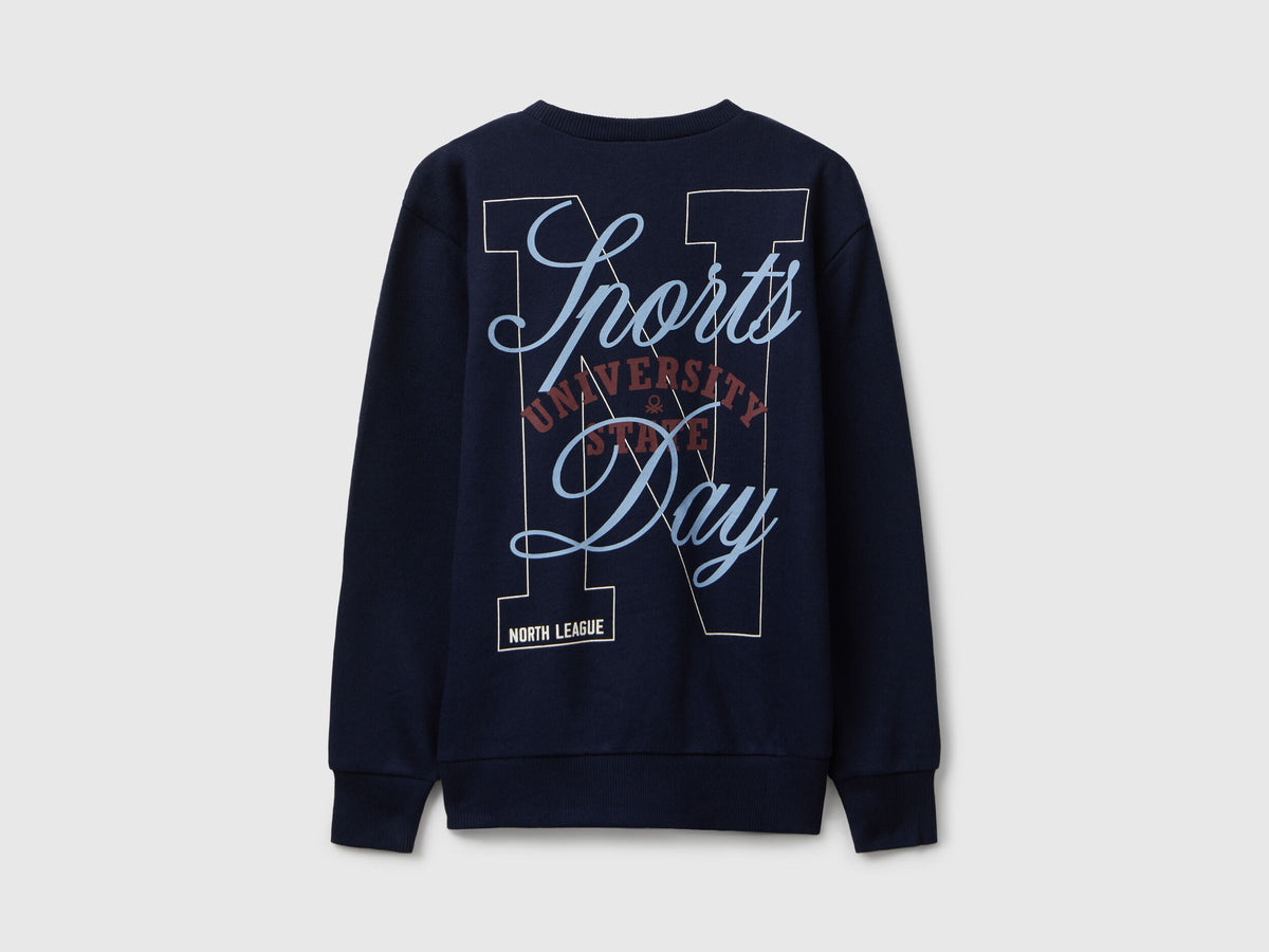 Benetton_Dark Blue_Sweatshirt with Slogan Print_3J68C10QK_016_02