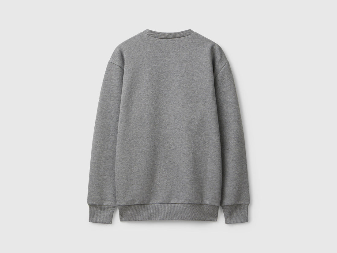 Benetton_Dark Gray_Sweatshirt with Slogan Print_3J68C10QK_507_02