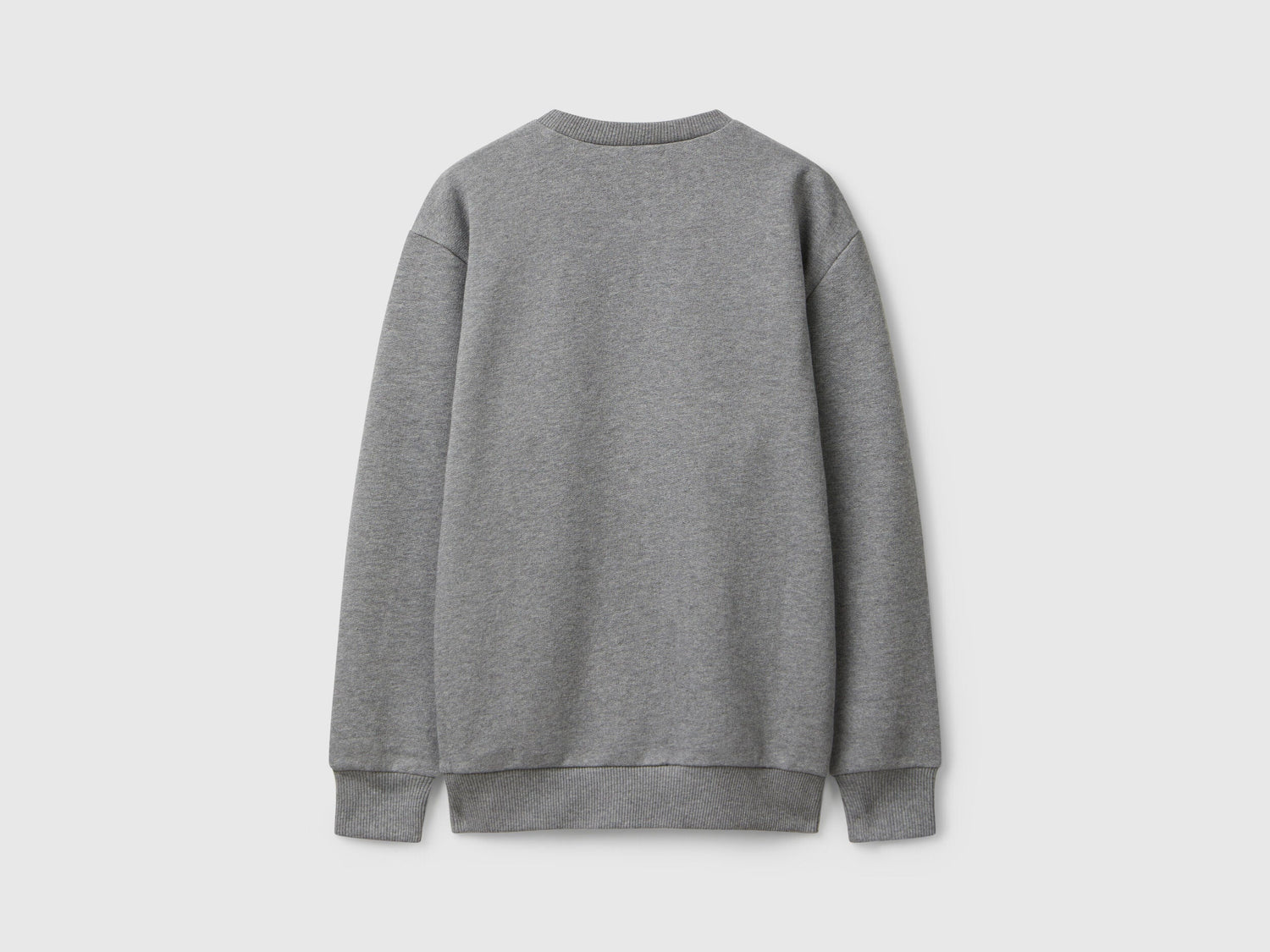 Benetton_Dark Gray_Sweatshirt with Slogan Print_3J68C10QK_507_02