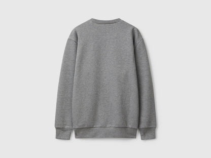 Benetton_Dark Gray_Sweatshirt with Slogan Print_3J68C10QK_507_02