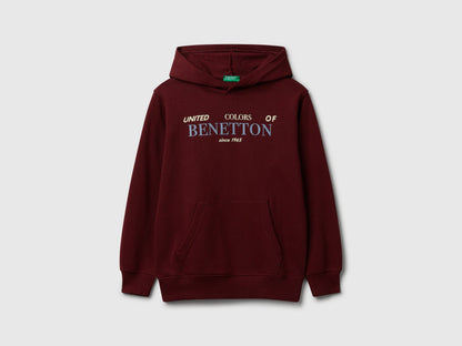 Benetton_Burgundy_Hoodie in Cotton_3J68C204V_129_01